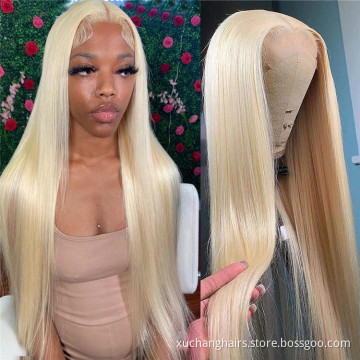 Transparent frontal 613 blonde hd human hair lace front wig,lace 100% virgin human hair wig,front lace brazilian hair wig vendor